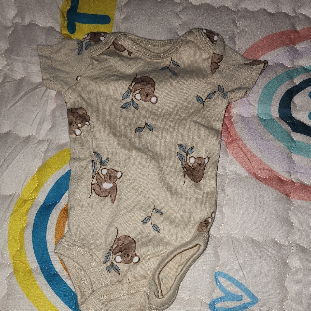 Carter's Beige Koala Print Baby Onesie
